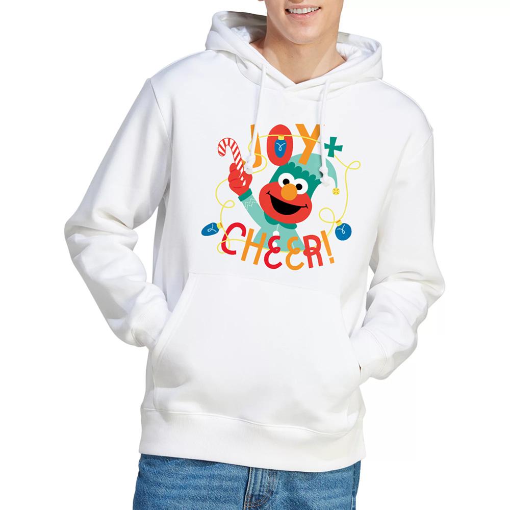 White - Lifestyle - Sesame Street Unisex Adult Joy And Cheer Elmo Christmas Hoodie