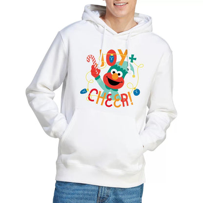 White - Lifestyle - Sesame Street Unisex Adult Joy And Cheer Elmo Christmas Hoodie