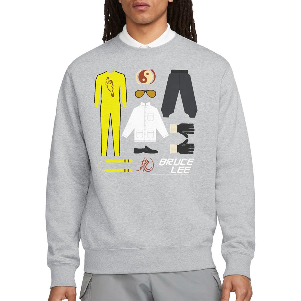 Athletic Heather - Side - Bruce Lee Unisex Adult Lee Gift Set Heather Sweatshirt