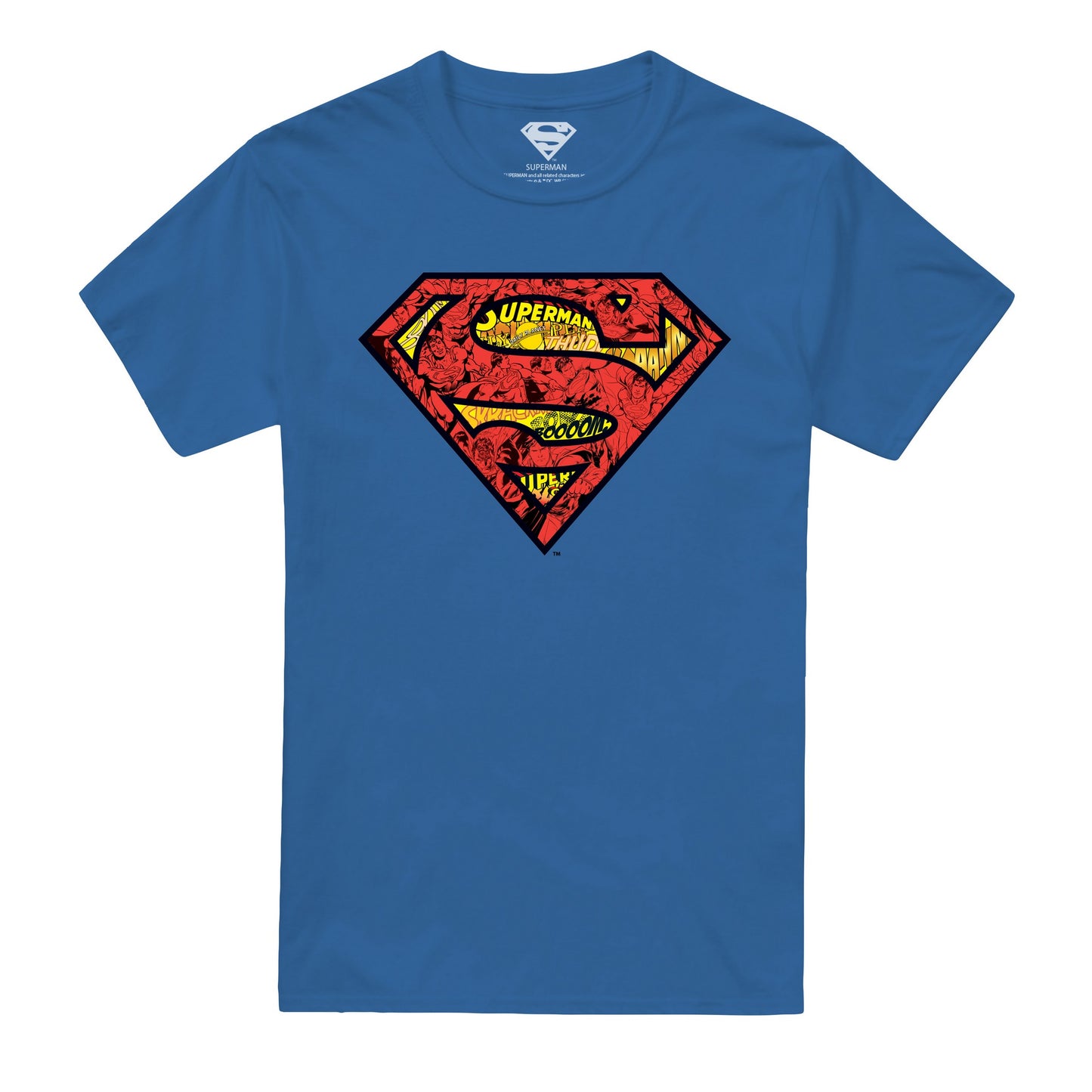 Royal Blue - Front - Superman Mens Comic Collage T-Shirt