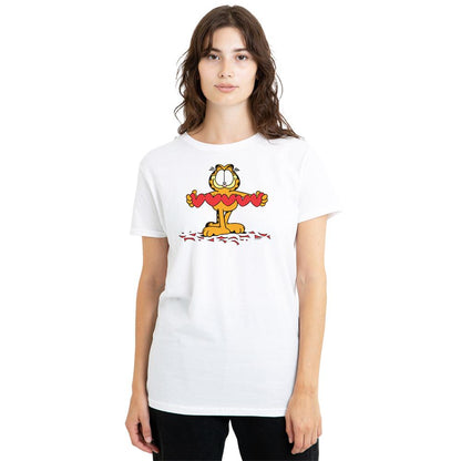 White - Back - Garfield Womens-Ladies Sweetheart T-Shirt