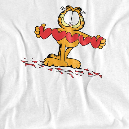 White - Side - Garfield Womens-Ladies Sweetheart T-Shirt