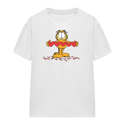 White - Front - Garfield Womens-Ladies Sweetheart T-Shirt