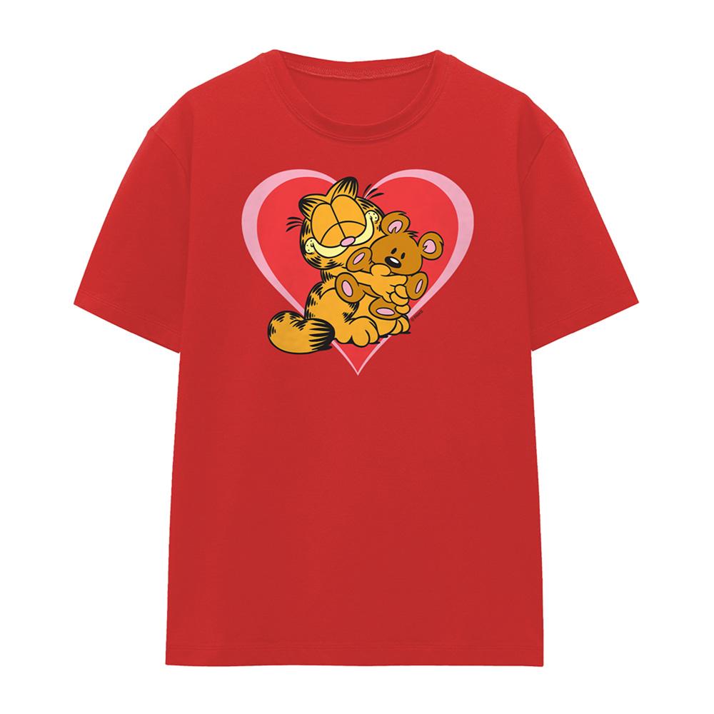 Red - Front - Garfield Womens-Ladies Cute N Cuddly T-Shirt