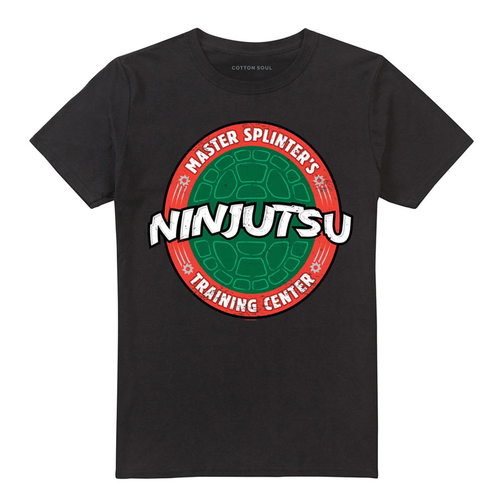 Black - Front - Teenage Mutant Ninja Turtles Unisex Adult Ninjutsu School T-Shirt