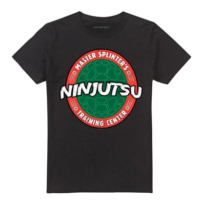 Black - Front - Teenage Mutant Ninja Turtles Unisex Adult Ninjutsu School T-Shirt