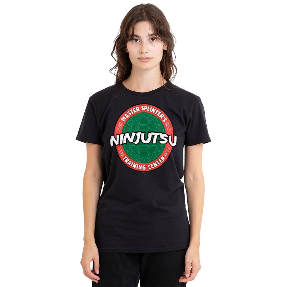 Black - Back - Teenage Mutant Ninja Turtles Womens-Ladies Ninjutsu School T-Shirt