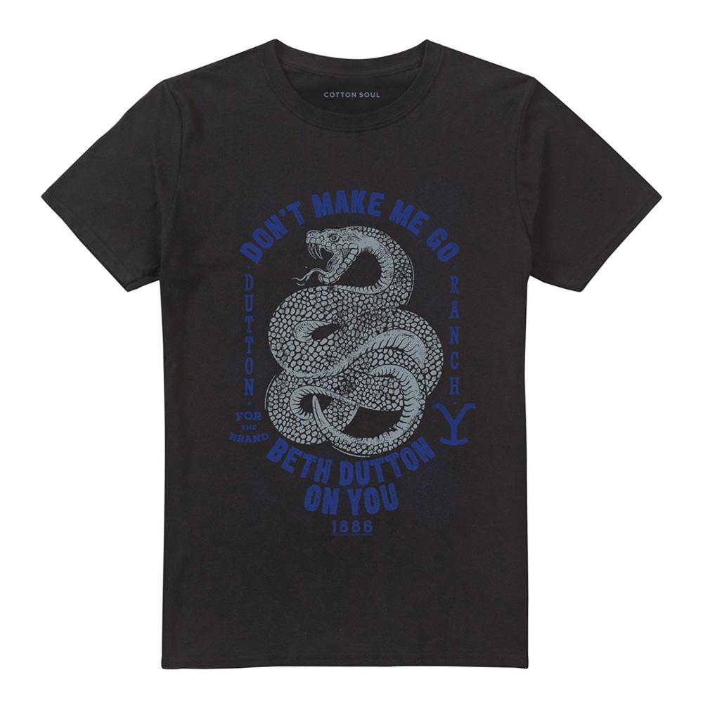 Black - Front - Yellowstone Unisex Adult Don´t Make Me Go Beth Dutton On You T-Shirt