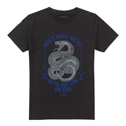 Black - Front - Yellowstone Unisex Adult Don´t Make Me Go Beth Dutton On You T-Shirt