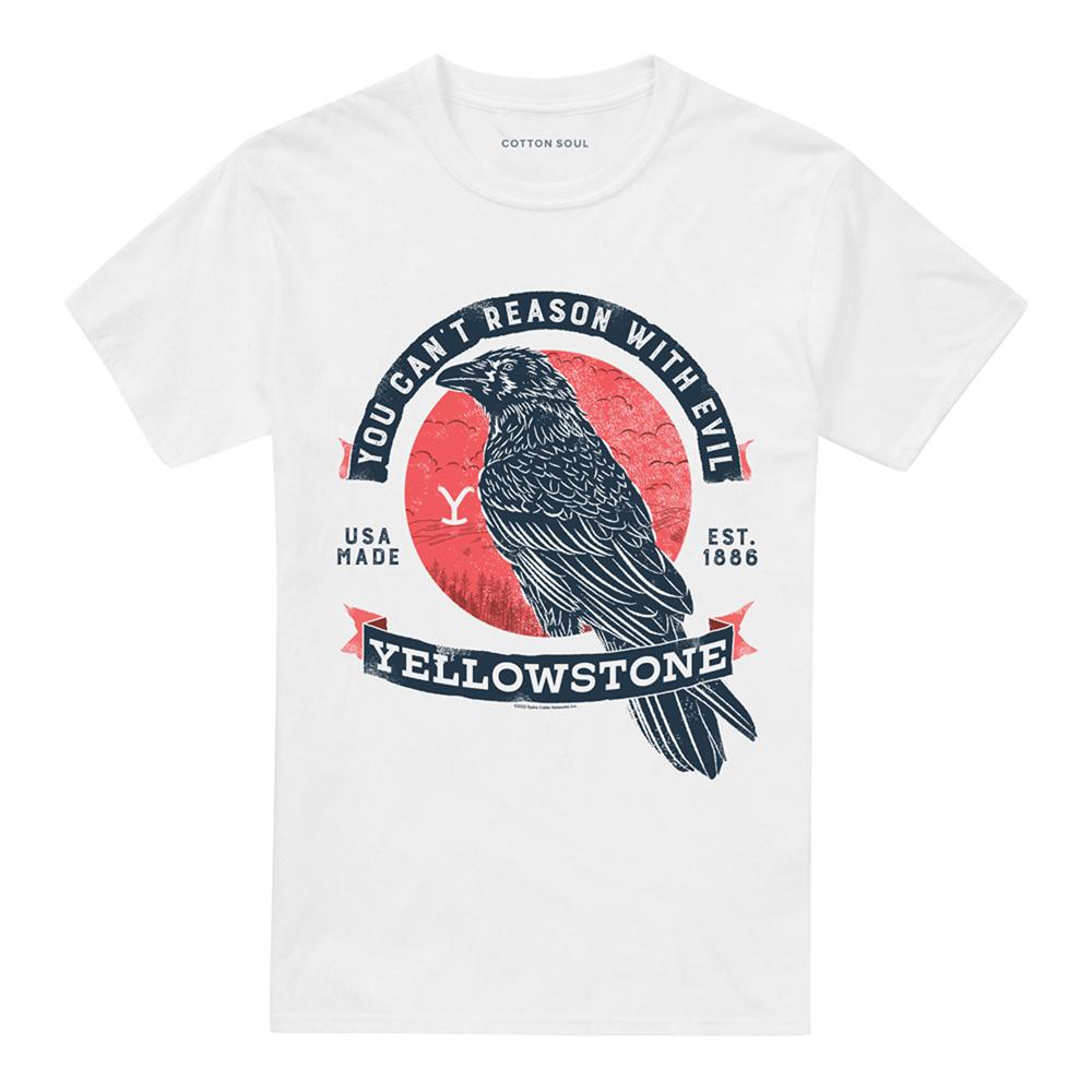 White - Front - Yellowstone Unisex Adult You Can´t Reason With Evil T-Shirt