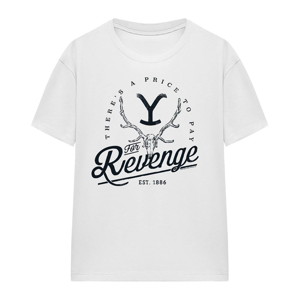 White - Front - Yellowstone Womens-Ladies There´s A Price To Pay T-Shirt