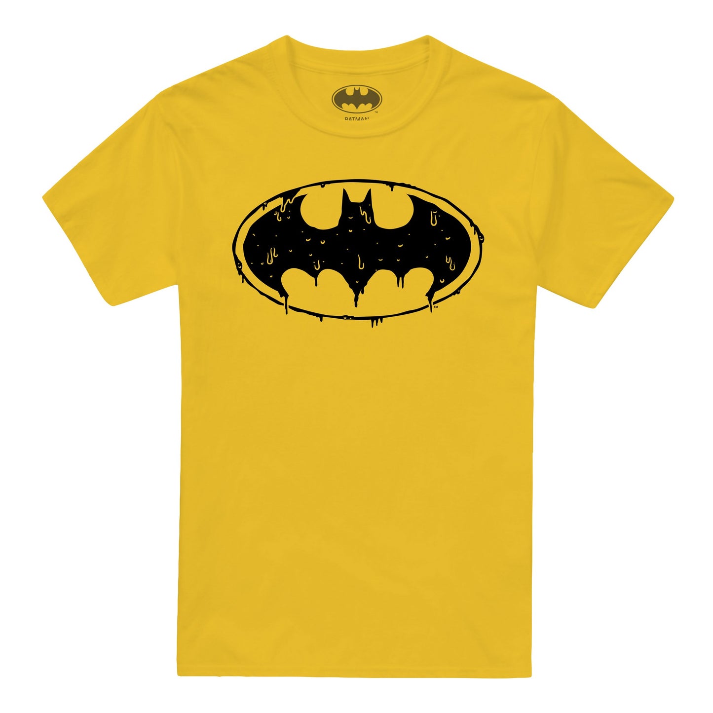 Daisy Yellow - Front - Batman Mens Slime Logo T-Shirt