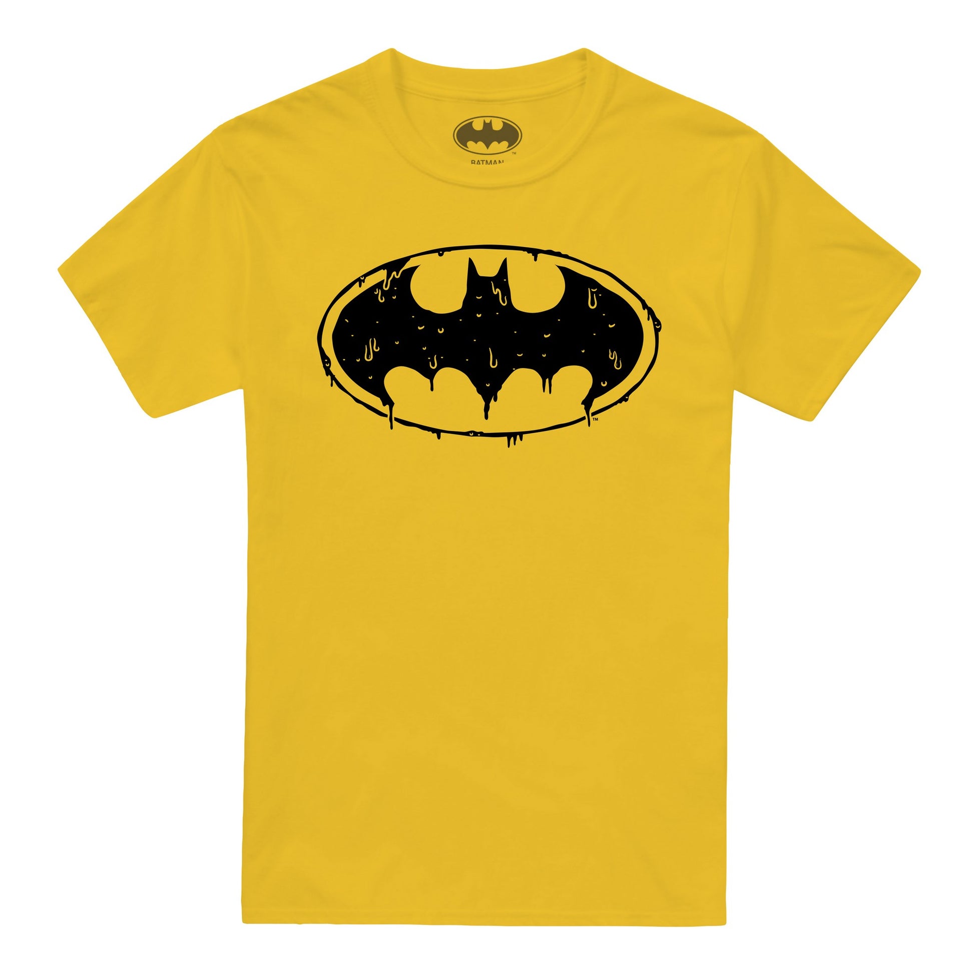 Daisy Yellow - Front - Batman Mens Slime Logo T-Shirt