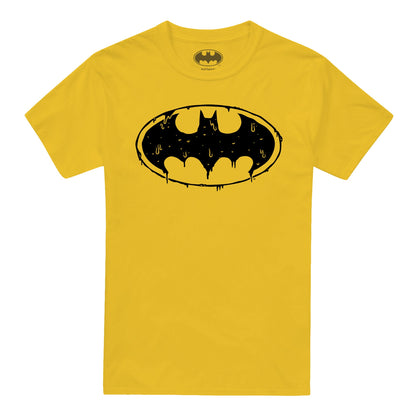 Daisy Yellow - Front - Batman Mens Slime Logo T-Shirt