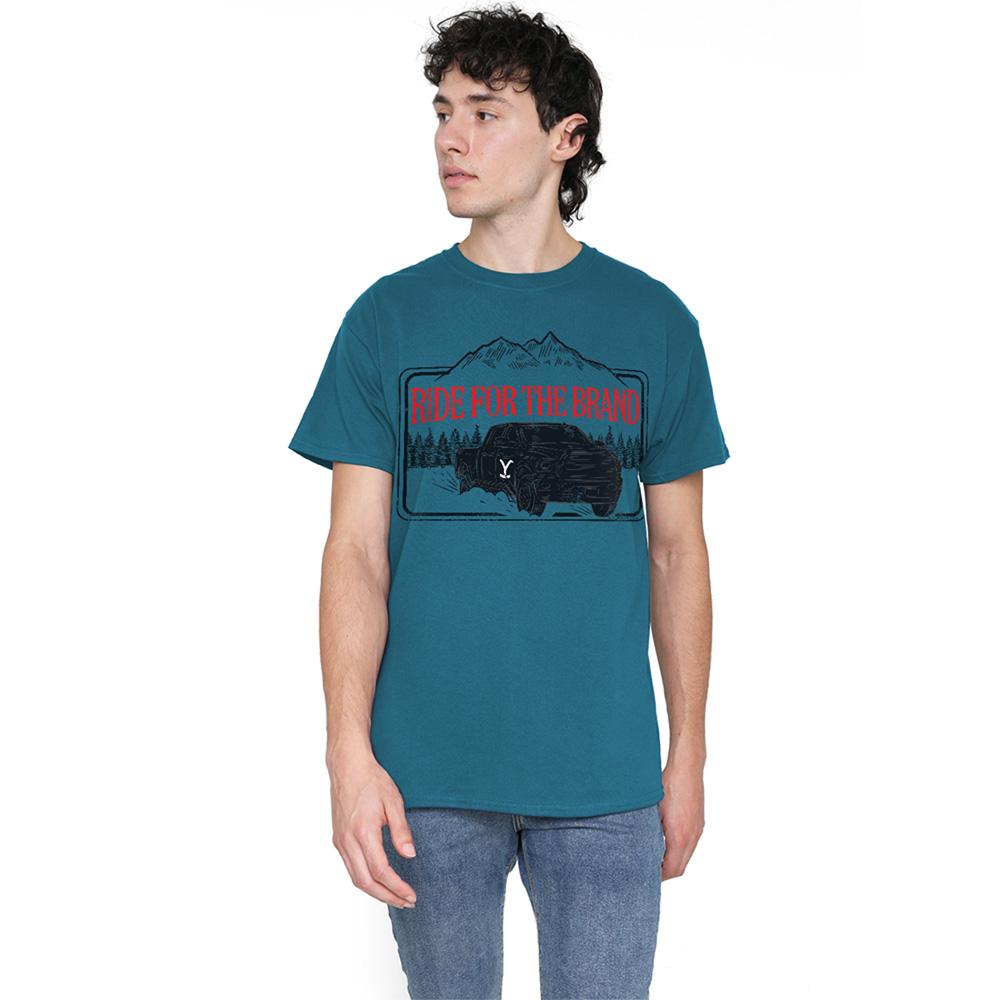 Slate - Back - Yellowstone Unisex Adult Ride For The Brand Track T-Shirt