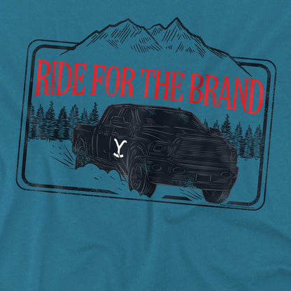 Slate - Side - Yellowstone Unisex Adult Ride For The Brand Track T-Shirt