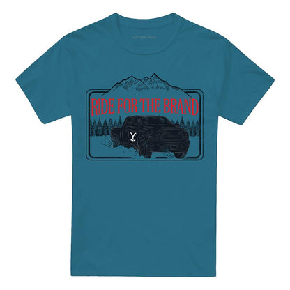 Slate - Front - Yellowstone Unisex Adult Ride For The Brand Track T-Shirt