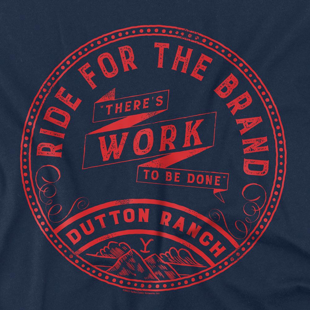 Navy - Side - Yellowstone Unisex Adult There´s Work to Be Done T-Shirt