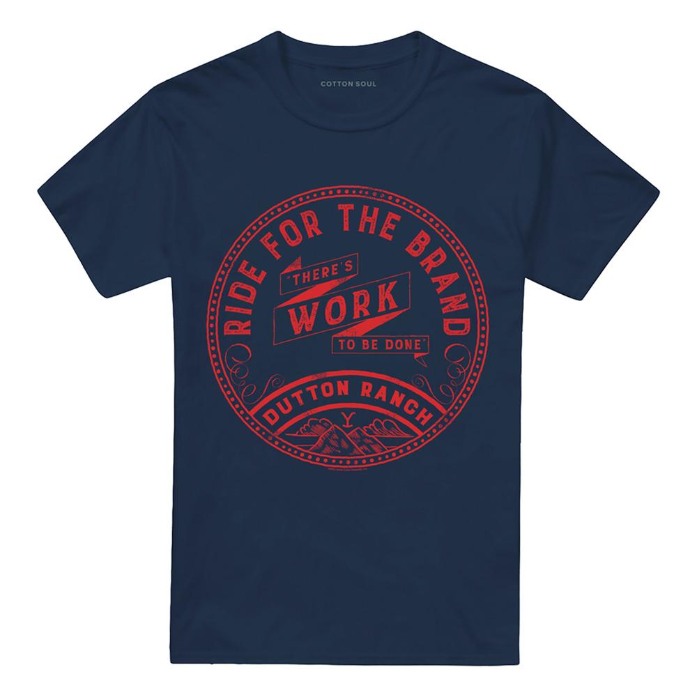 Navy - Front - Yellowstone Unisex Adult There´s Work to Be Done T-Shirt