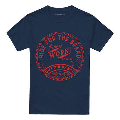 Navy - Front - Yellowstone Unisex Adult There´s Work to Be Done T-Shirt