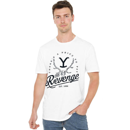 White - Back - Yellowstone Unisex Adult There´s A Price To Pay T-Shirt