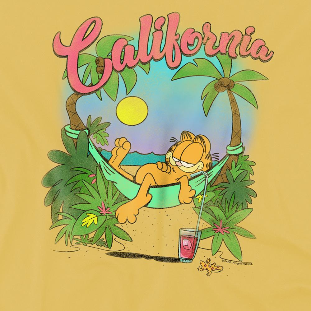 Banana Yellow - Side - Garfield Unisex Adult Beach Time T-Shirt
