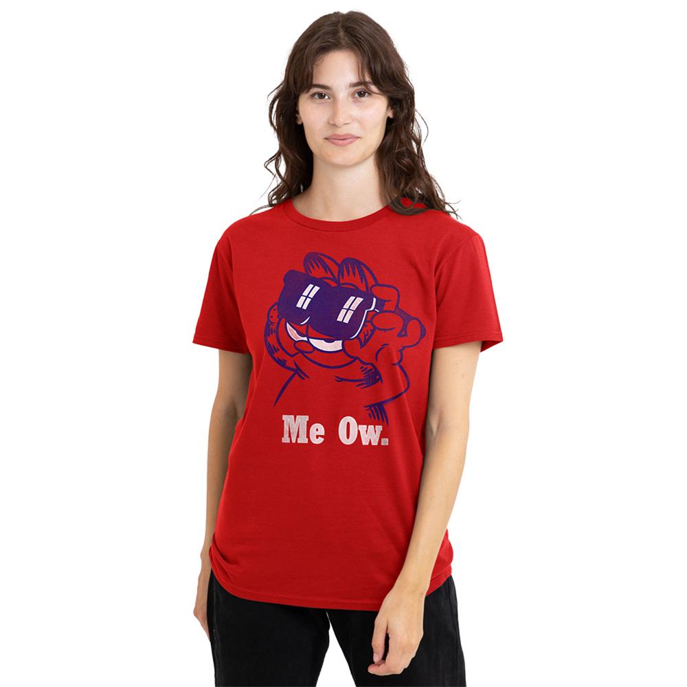 Red - Back - Garfield Womens-Ladies Deal With It T-Shirt