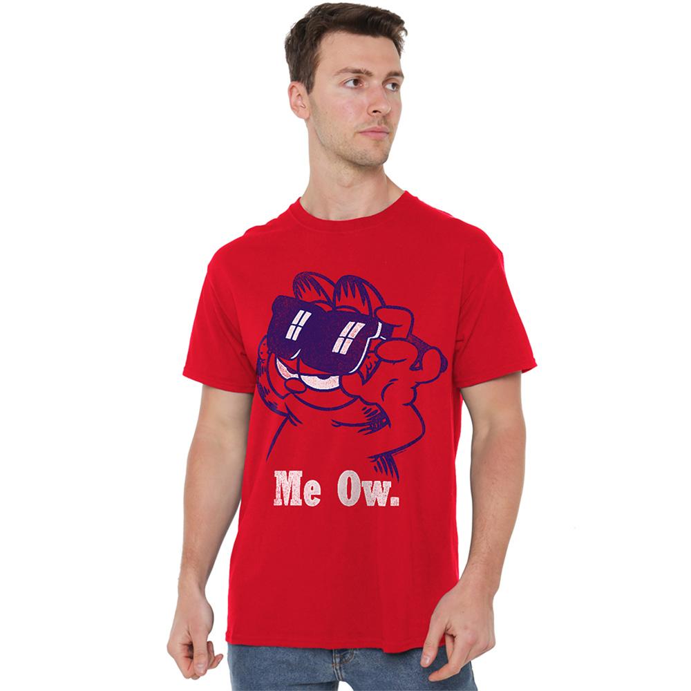 Red - Back - Garfield Unisex Adult Deal With It T-Shirt