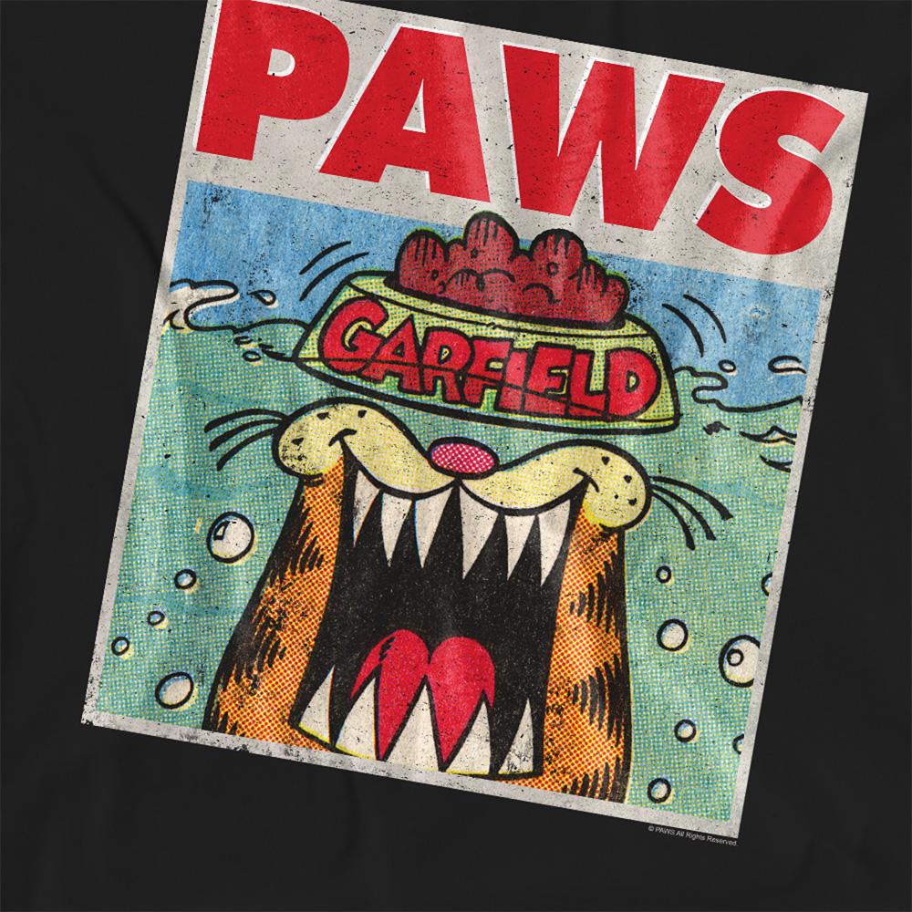 Black - Side - Garfield Womens-Ladies Paws T-Shirt