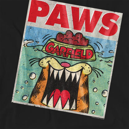 Black - Side - Garfield Womens-Ladies Paws T-Shirt