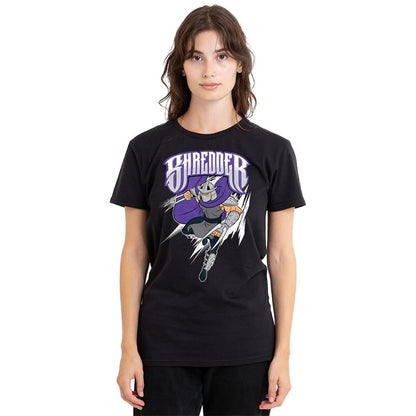 Black - Back - Teenage Mutant Ninja Turtles Womens-Ladies Thrust Shredder T-Shirt