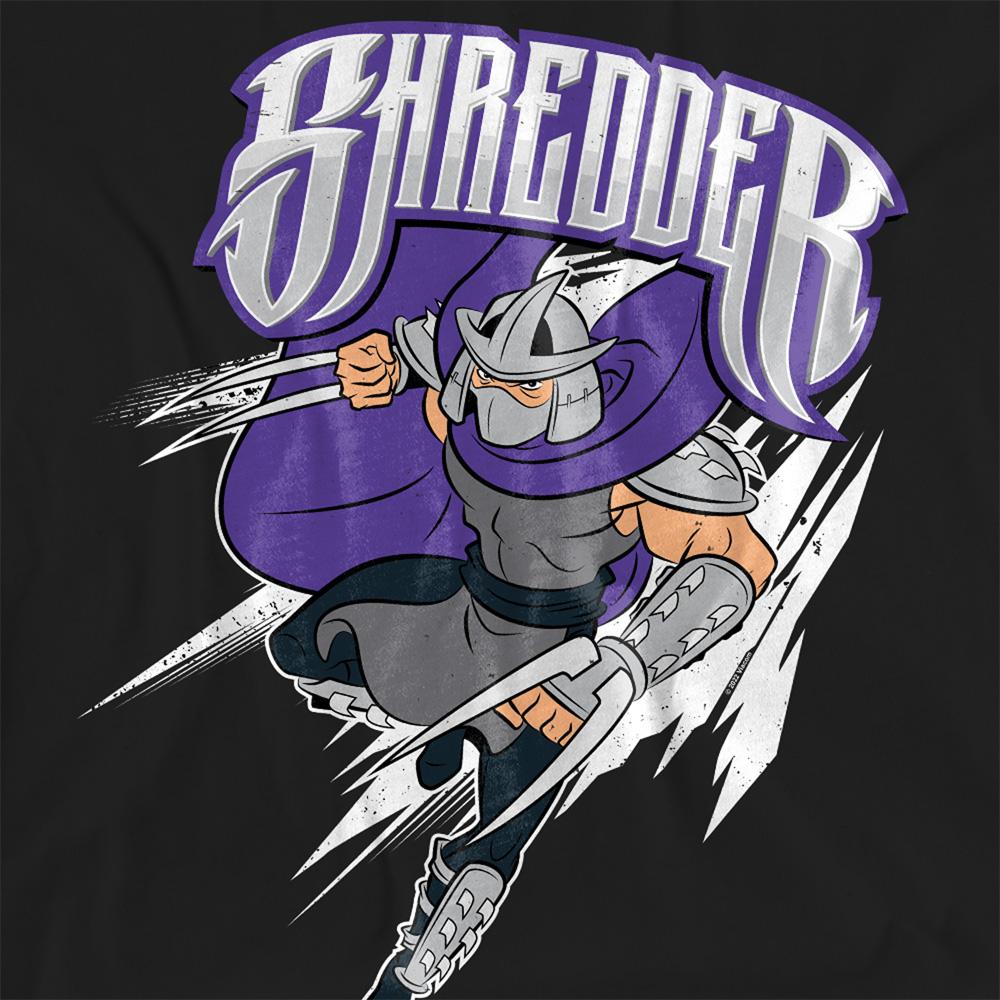 Black - Side - Teenage Mutant Ninja Turtles Womens-Ladies Thrust Shredder T-Shirt