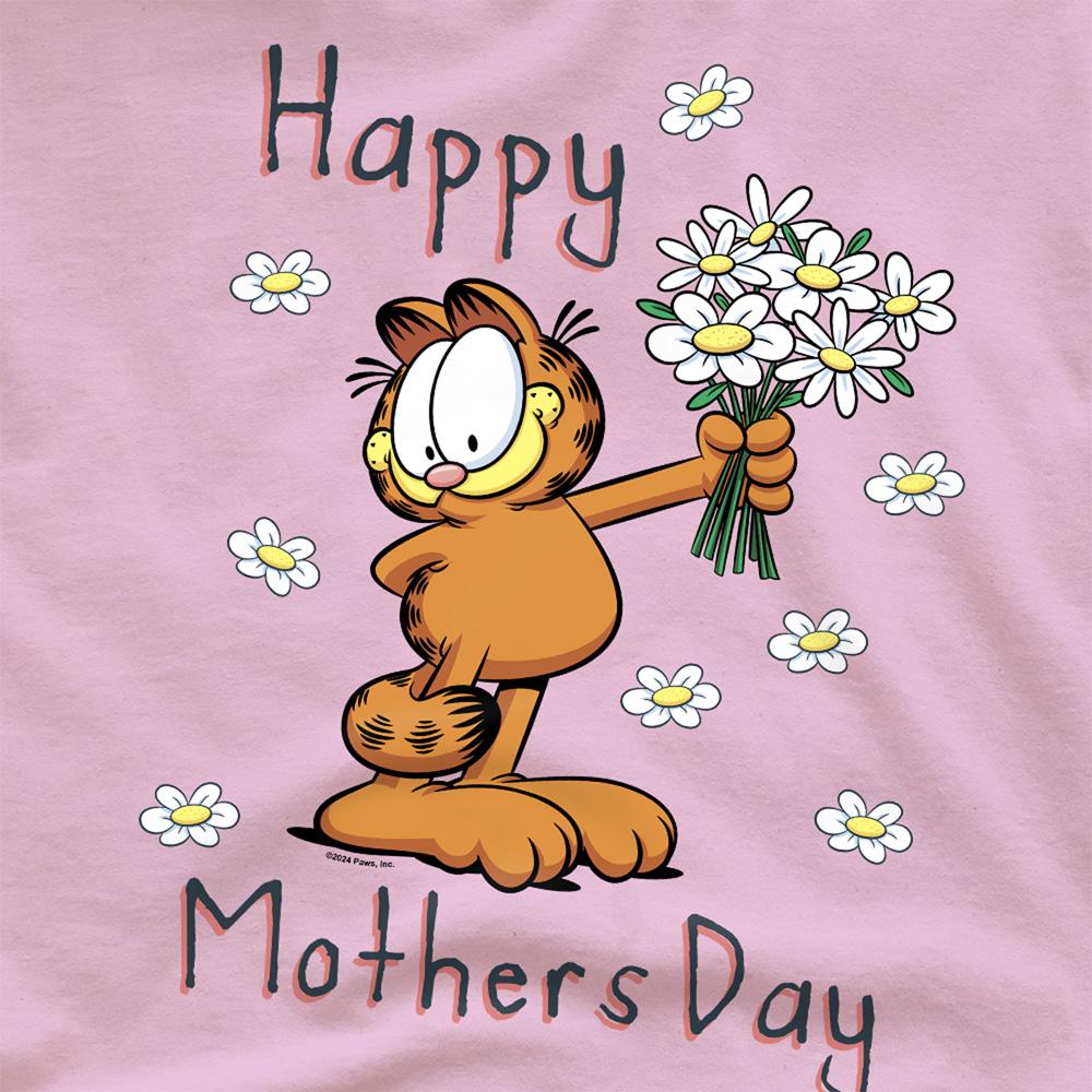 Pink - Side - Garfield Unisex Adult Mothers Day T-Shirt