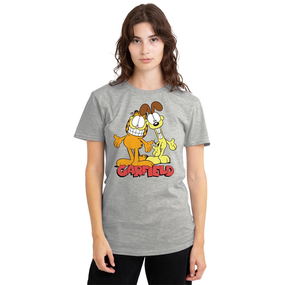 Athletic Heather - Back - Garfield Womens-Ladies Best Friends Odie Heather T-Shirt