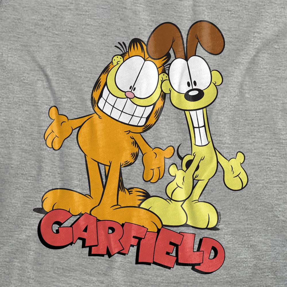 Athletic Heather - Side - Garfield Womens-Ladies Best Friends Odie Heather T-Shirt