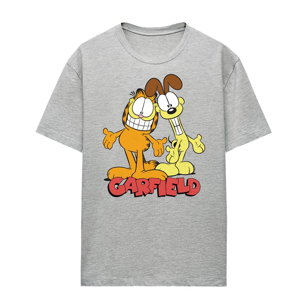 Athletic Heather - Front - Garfield Womens-Ladies Best Friends Odie Heather T-Shirt