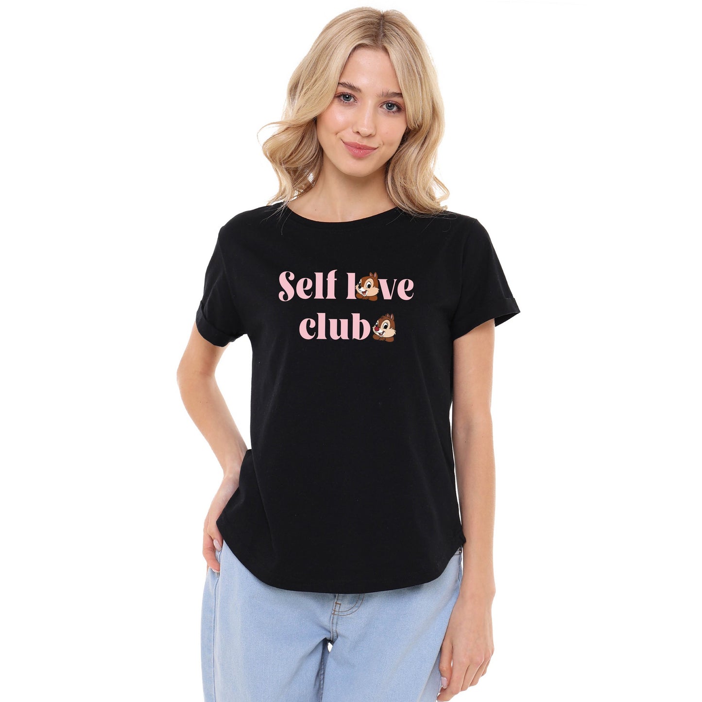 Black - Side - Chip ´N´ Dale Womens-Ladies T-Shirt