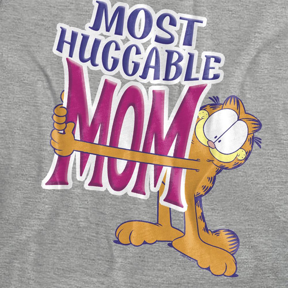 Athletic Heather - Side - Garfield Womens-Ladies The Most Huggable Mom Heather T-Shirt