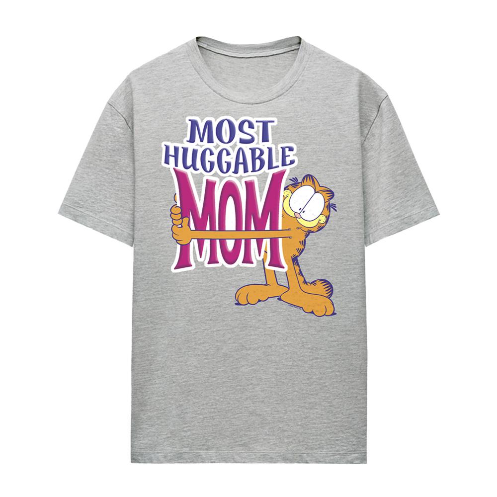 Athletic Heather - Front - Garfield Womens-Ladies The Most Huggable Mom Heather T-Shirt