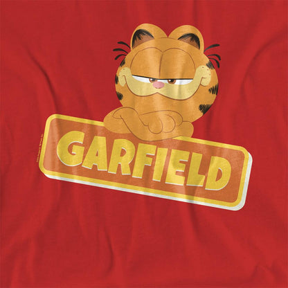 Red - Side - Garfield Movie Womens-Ladies Logo T-Shirt