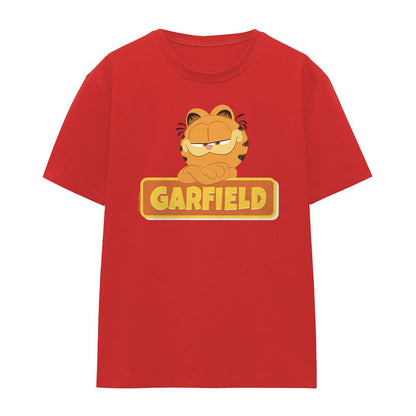 Red - Front - Garfield Movie Womens-Ladies Logo T-Shirt
