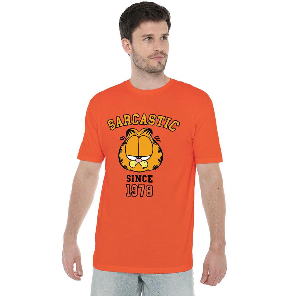 Orange - Back - Garfield Unisex Adult Sarcastic Since 1978 T-Shirt