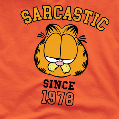 Orange - Side - Garfield Unisex Adult Sarcastic Since 1978 T-Shirt
