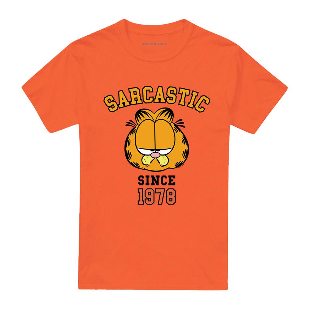 Orange - Front - Garfield Unisex Adult Sarcastic Since 1978 T-Shirt