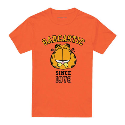 Orange - Front - Garfield Unisex Adult Sarcastic Since 1978 T-Shirt
