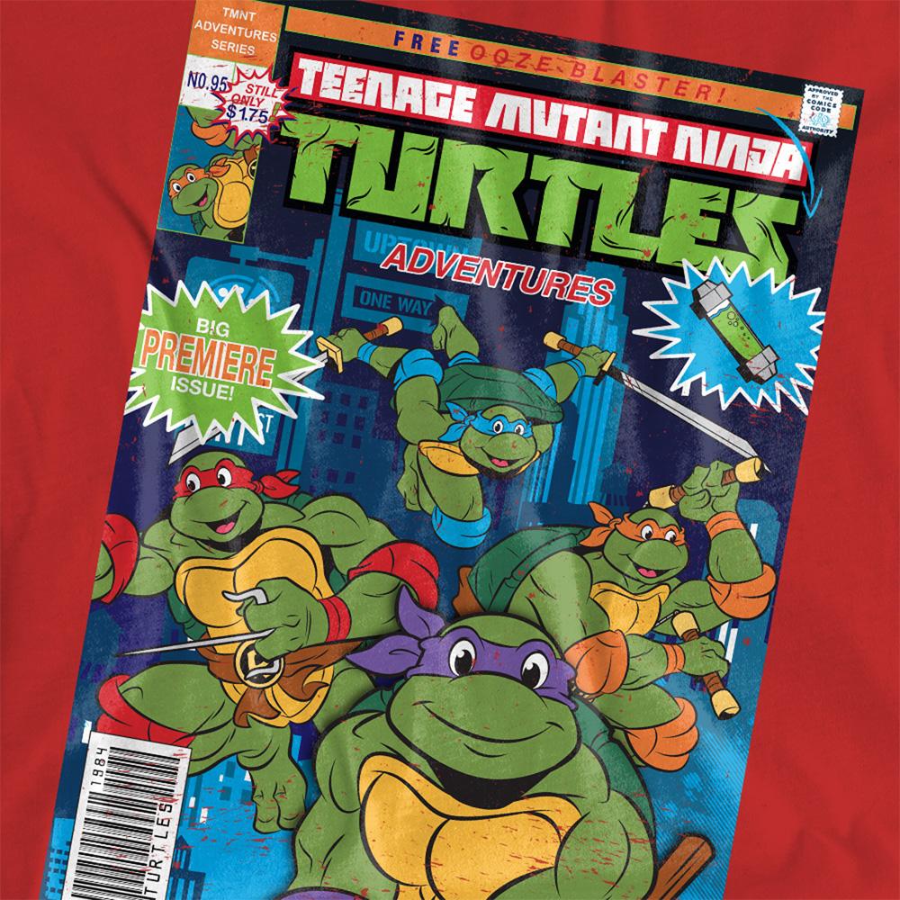 Red - Side - Teenage Mutant Ninja Turtles Womens-Ladies TMNT Adventures T-Shirt