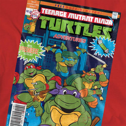 Red - Side - Teenage Mutant Ninja Turtles Womens-Ladies TMNT Adventures T-Shirt