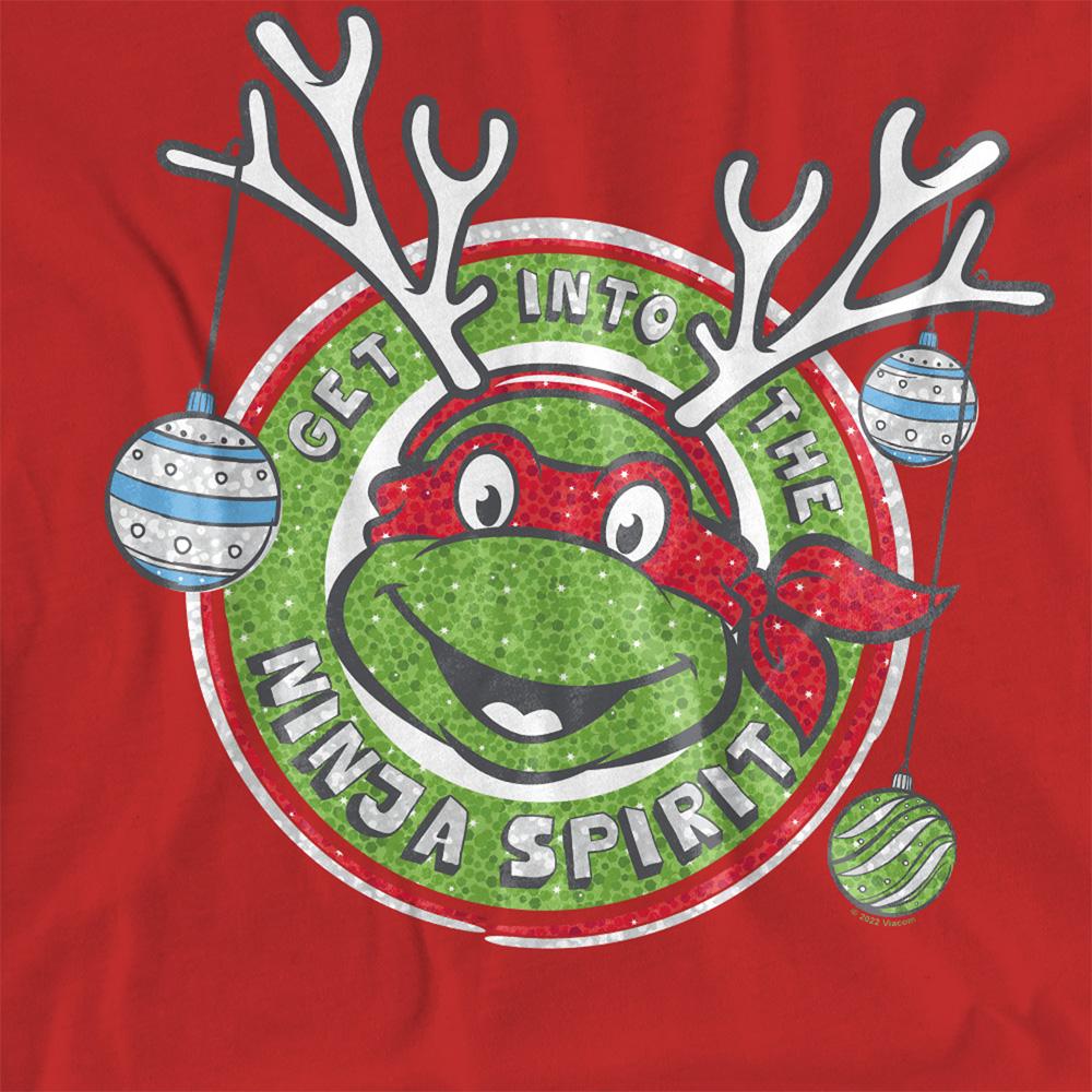 Red - Side - Teenage Mutant Ninja Turtles Womens-Ladies Get Into The Ninja Spirit T-Shirt