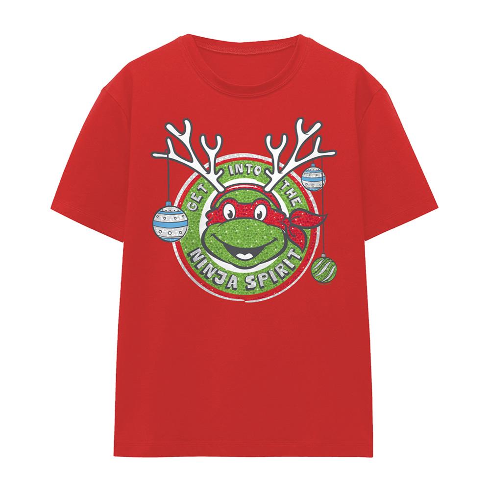Red - Front - Teenage Mutant Ninja Turtles Womens-Ladies Get Into The Ninja Spirit T-Shirt