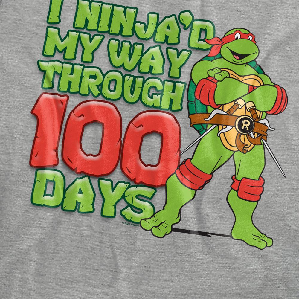 Athletic Heather - Side - Teenage Mutant Ninja Turtles Womens-Ladies I Ninja´d My Way Through 100 Days Heather T-Shirt